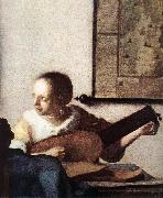 Woman with a Lute near a Window (detail) wt VERMEER VAN DELFT, Jan